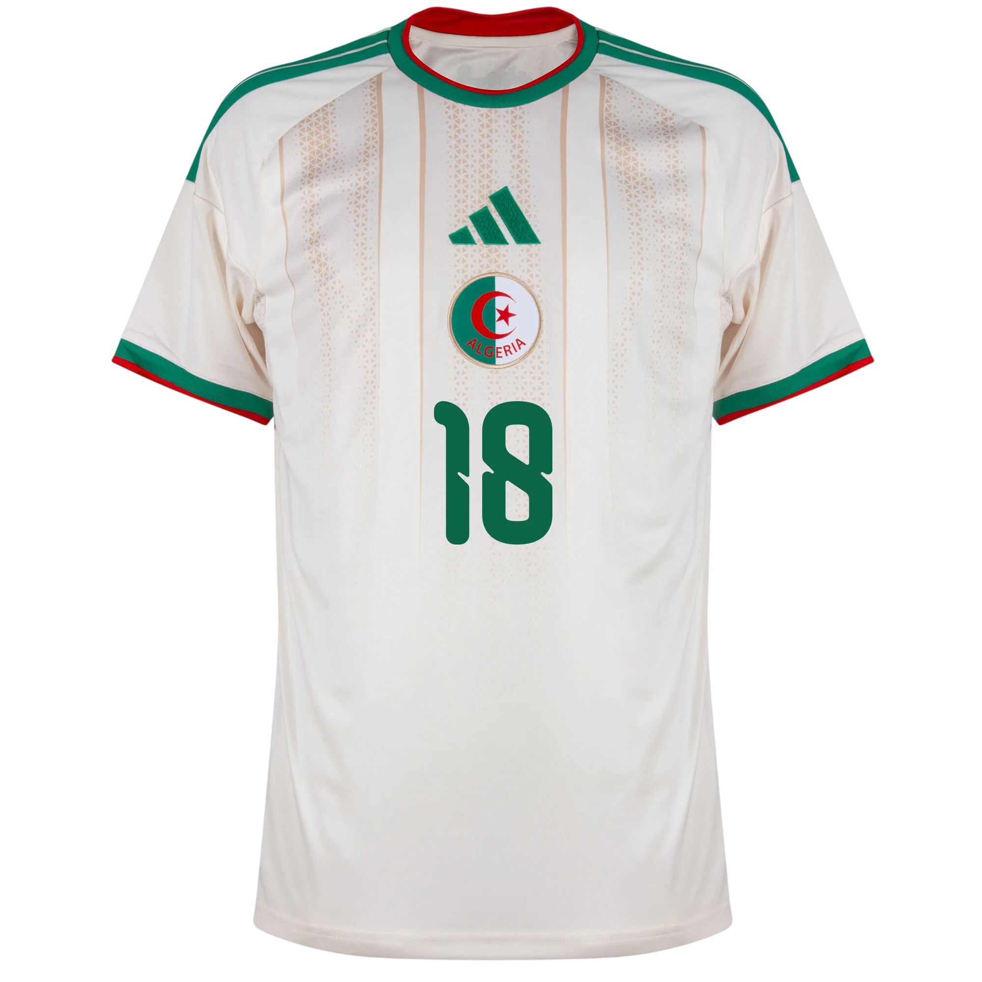 Algeria AMOURA #18 Home World Cup 2026 Jersey White Men's