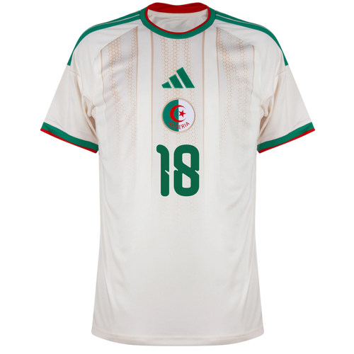 Algeria AMOURA #18 Home World Cup 2026 Jersey White Men's
