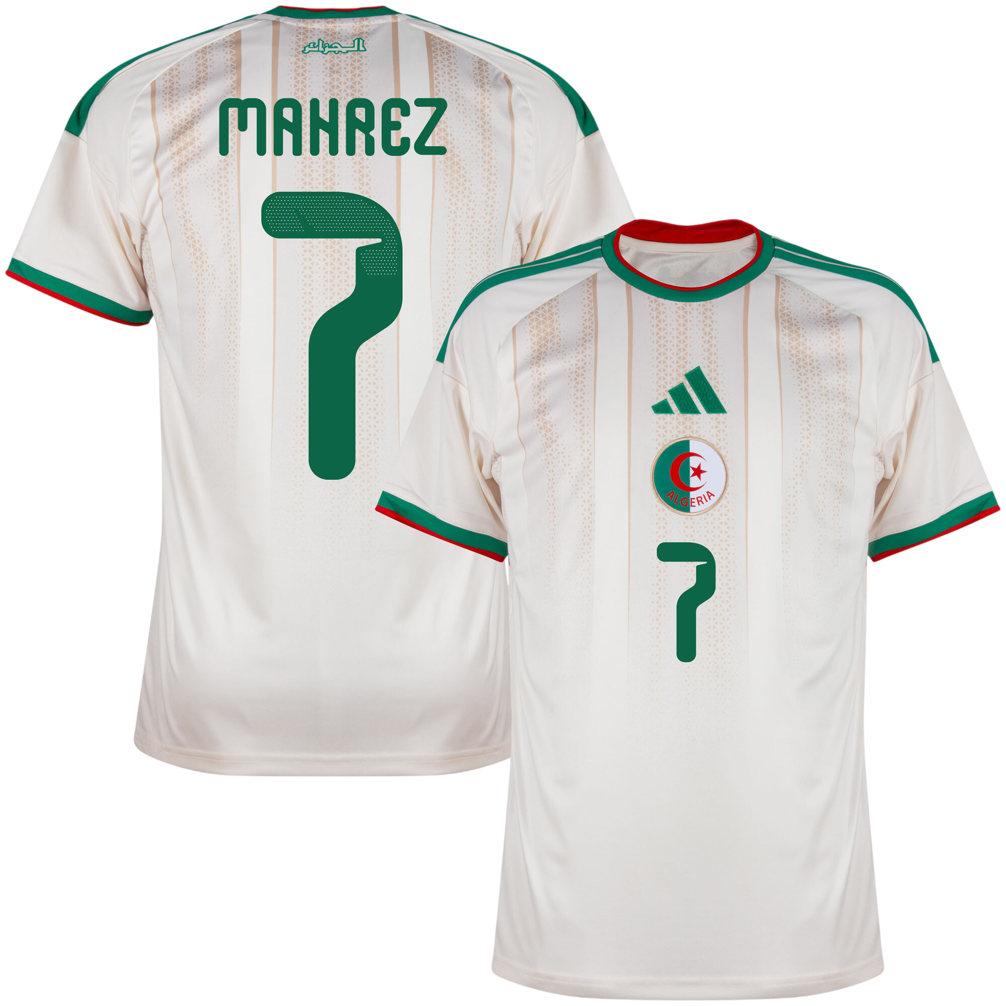 Algeria MAHREZ #7 Home World Cup 2026 Jersey White Men's