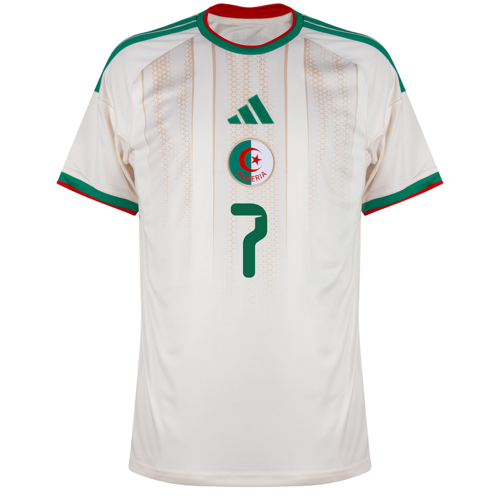 Algeria MAHREZ #7 Home World Cup 2026 Jersey White Men's