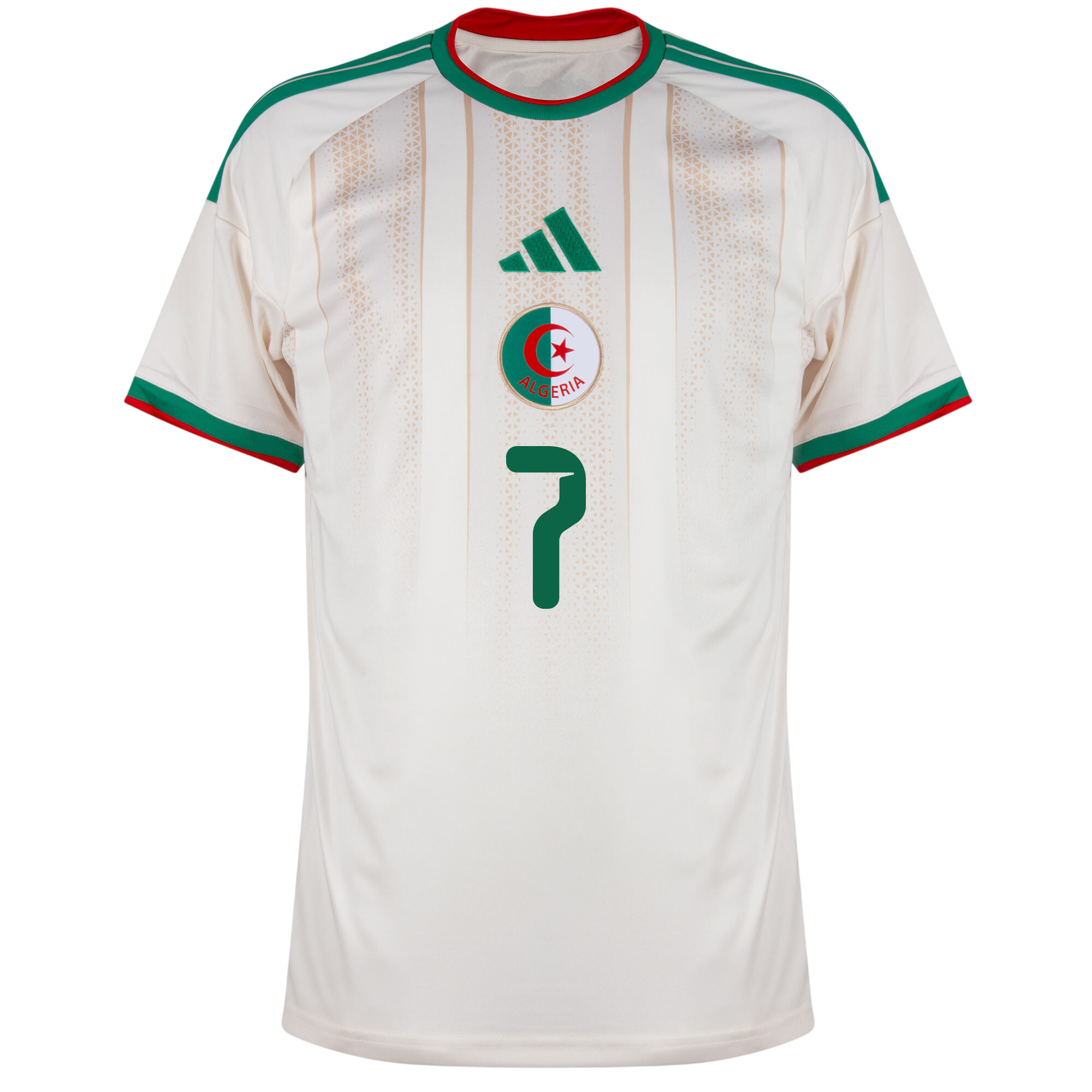 Algeria MAHREZ #7 Home World Cup 2026 Jersey White Men's