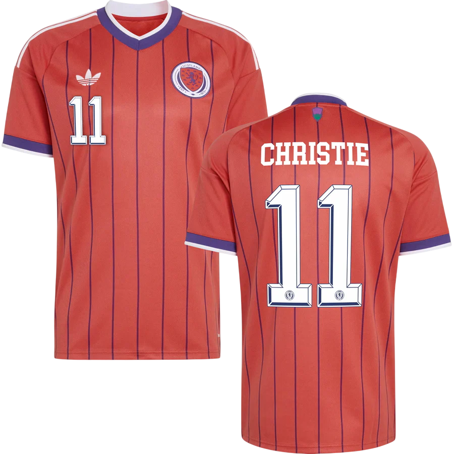 Scotland CHRISTIE #11 Away World Cup 2026 Jersey Orange Men's