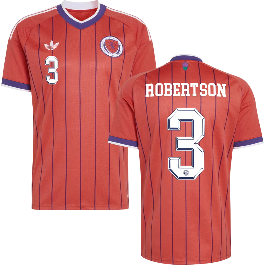 Scotland ROBERTSON #3 Away World Cup 2026 Jersey Orange Men's