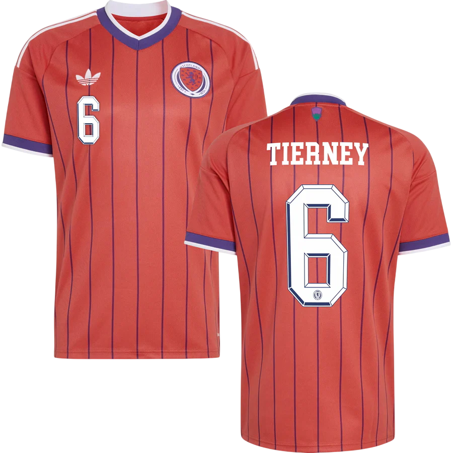 Scotland TIERNEY #6 Away World Cup 2026 Jersey Orange Men's
