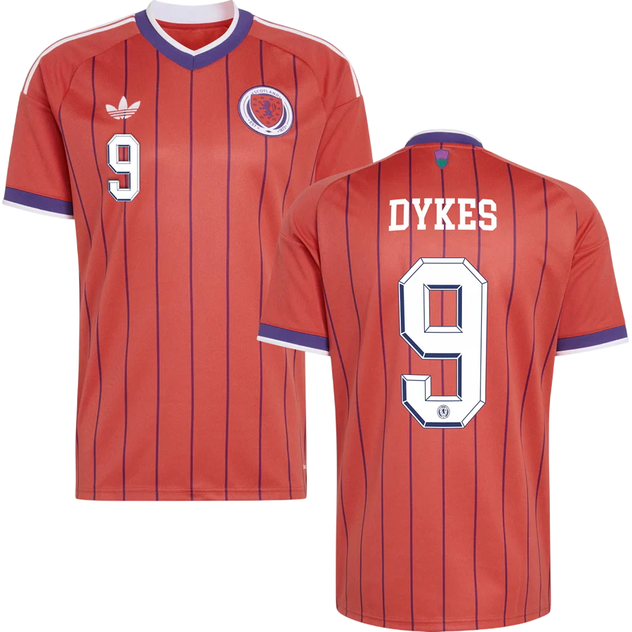 Scotland DYKES #9 Away World Cup 2026 Jersey Orange Men's