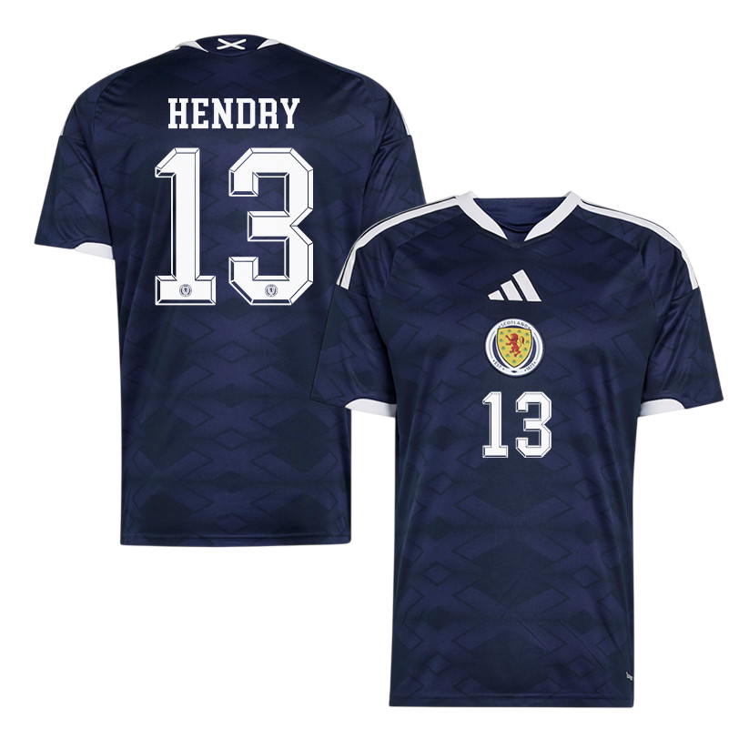 Scotland HENDRY #13 Home World Cup 2026 Jersey Navy Blue Men's