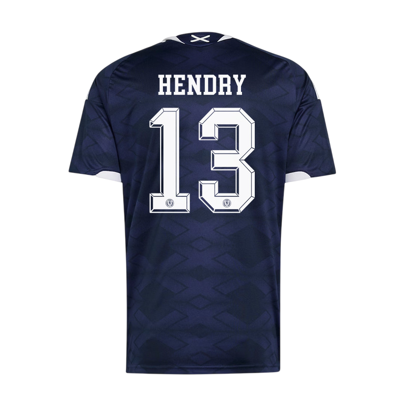 Scotland HENDRY #13 Home World Cup 2026 Jersey Navy Blue Men's