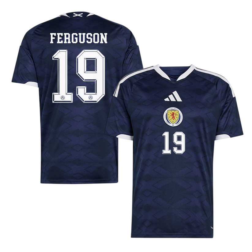 Scotland FERGUSON #19 Home World Cup 2026 Jersey Navy Blue Men's