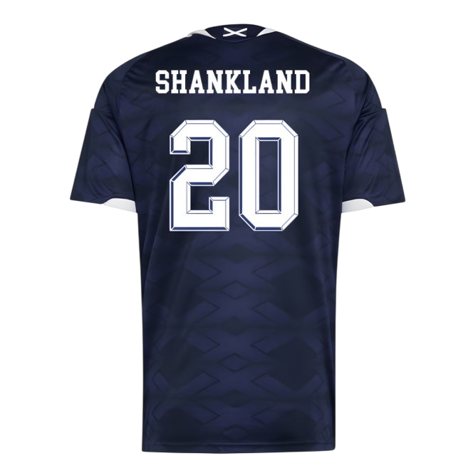 Scotland SHANKLAND #20 Home World Cup 2026 Jersey Navy Blue Men's