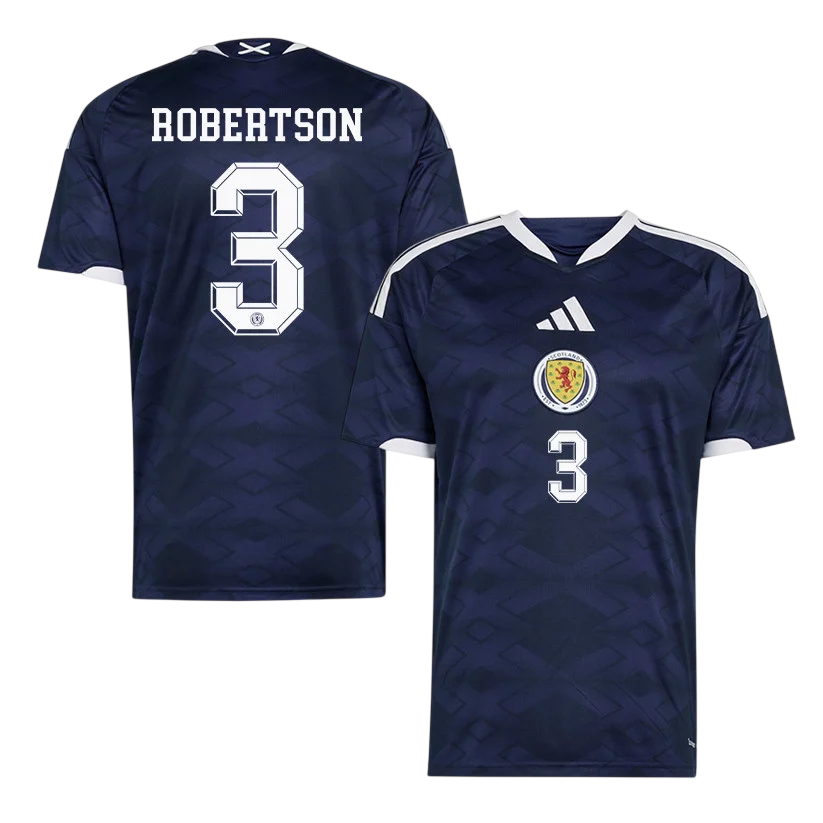 Scotland ROBERTSON #3 Home World Cup 2026 Jersey Navy Blue Men's