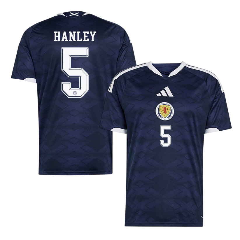 Scotland HANLEY #5 Home World Cup 2026 Jersey Navy Blue Men's