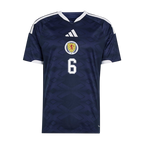 Scotland TIERNEY #6 Home World Cup 2026 Jersey Navy Blue Men's