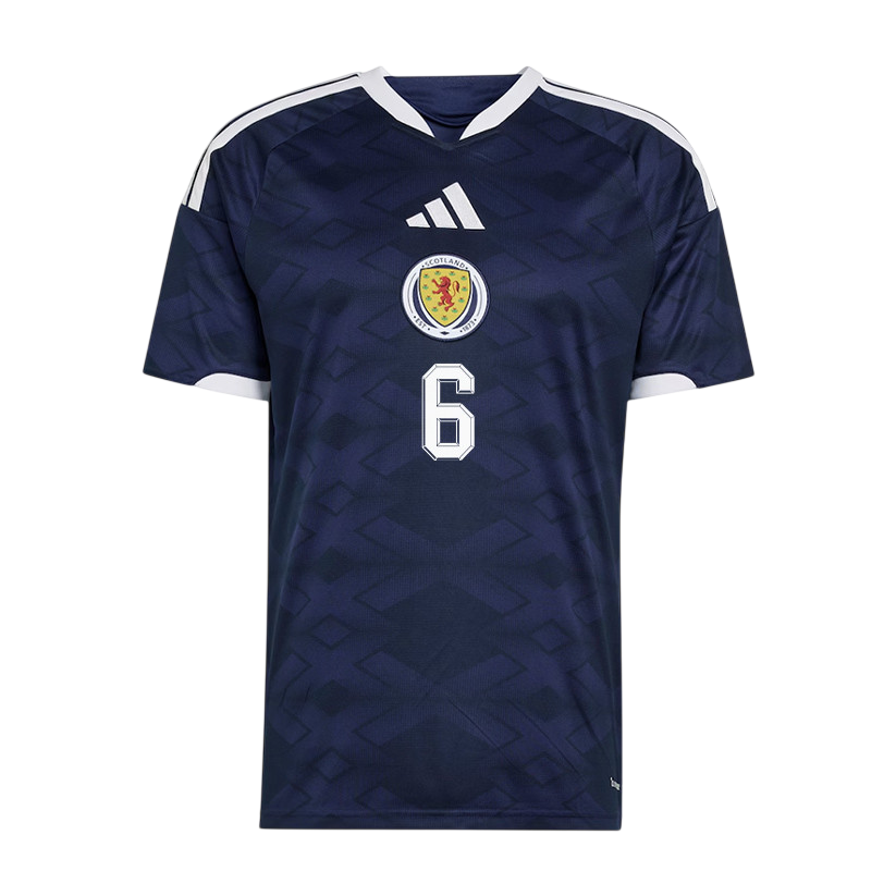 Scotland TIERNEY #6 Home World Cup 2026 Jersey Navy Blue Men's