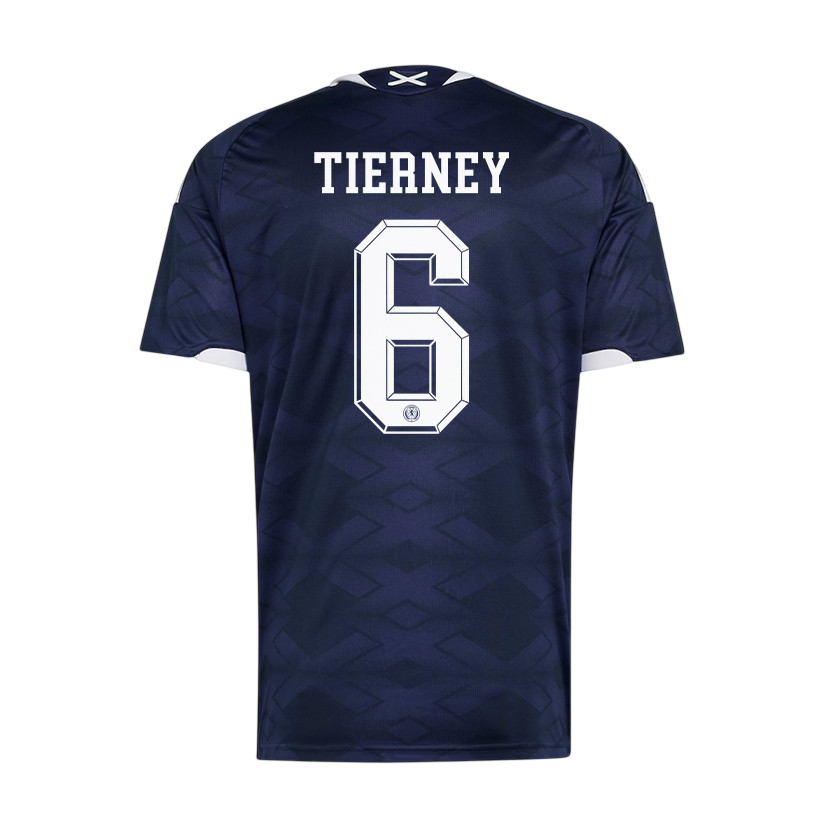 Scotland TIERNEY #6 Home World Cup 2026 Jersey Navy Blue Men's