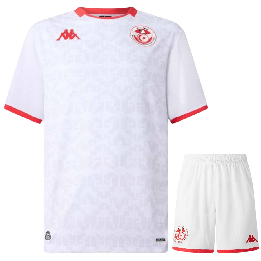 Tunisia Away World Cup 2026 Kit White Kids