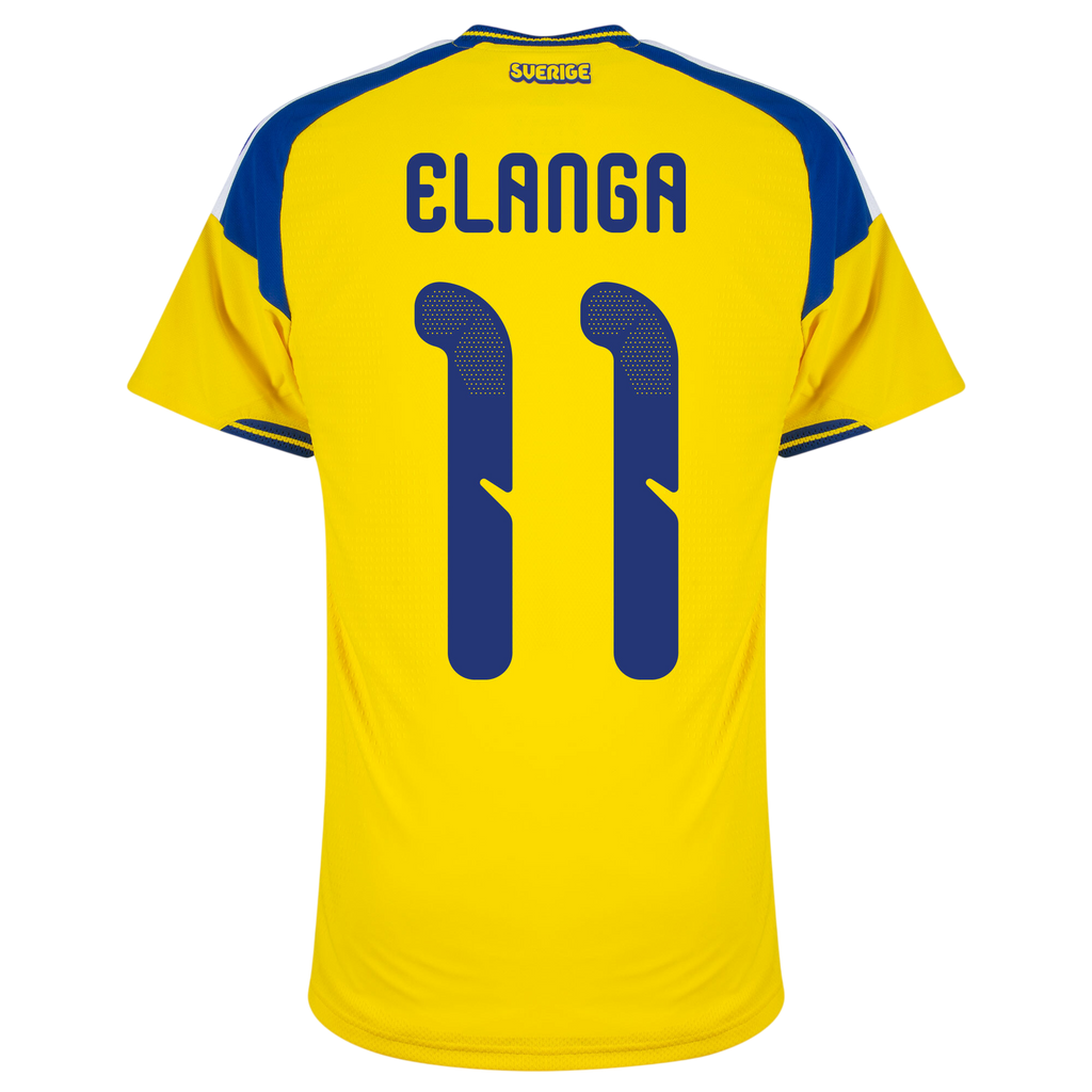 Sweden ELANGA #11 Home World Cup 2026 Jersey Player's Version Yellow Men's