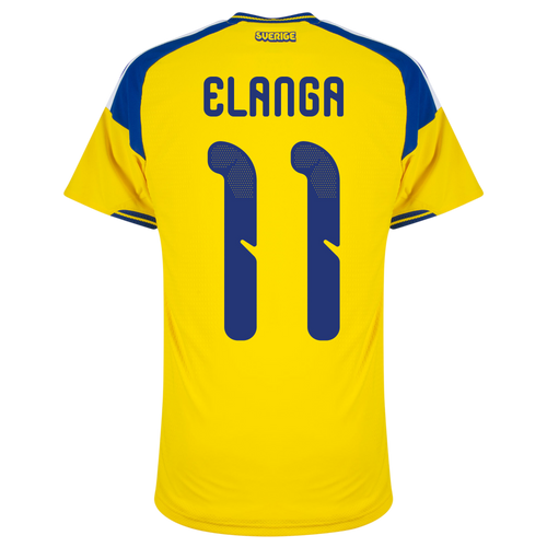 Sweden ELANGA #11 Home World Cup 2026 Jersey Player's Version Yellow Men's