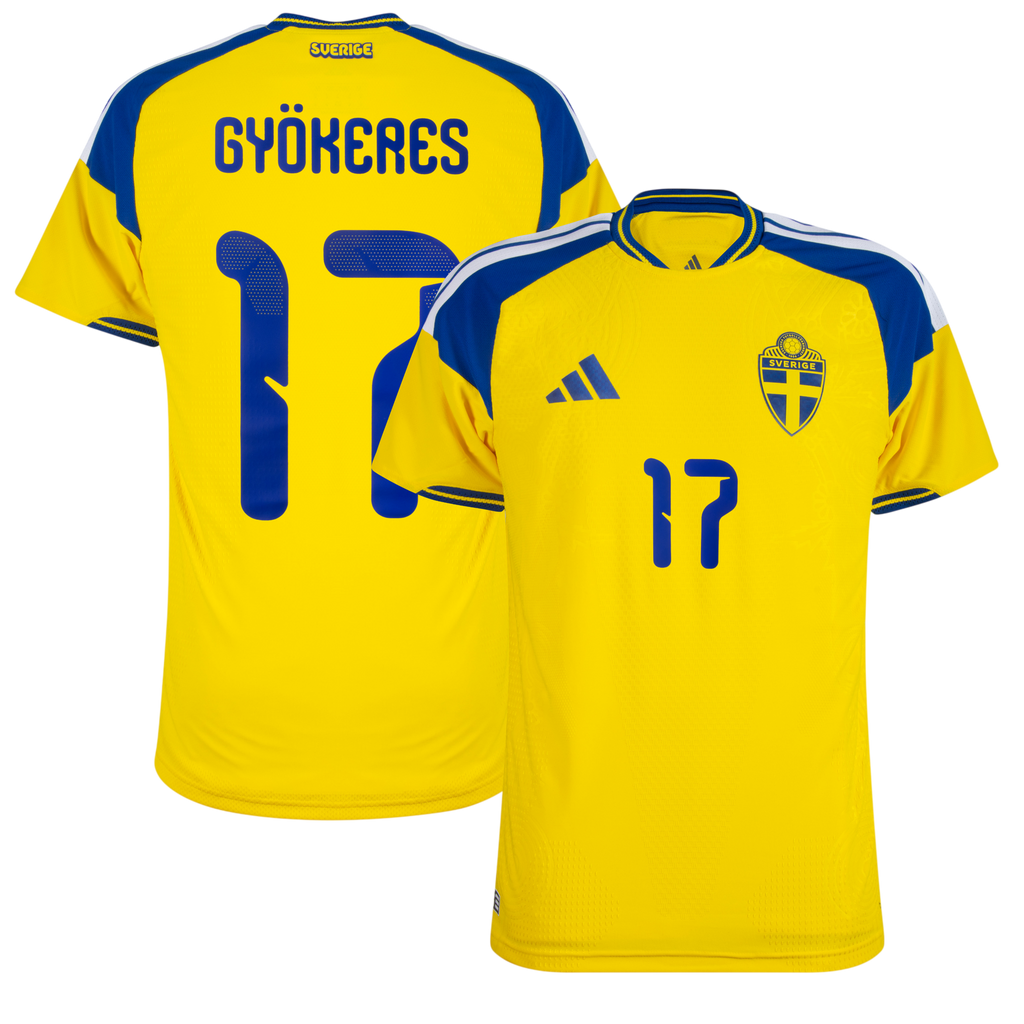 Sweden GYÖKERES #17 Home World Cup 2026 Jersey Player's Version Yellow Men's
