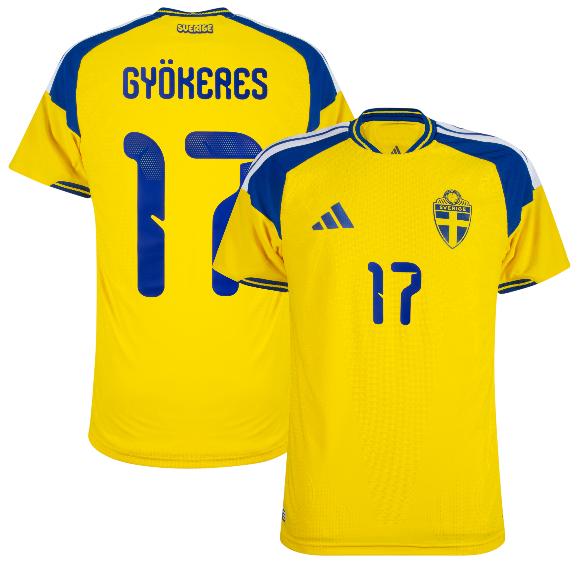 Sweden GYÖKERES #17 Home World Cup 2026 Jersey Player's Version Yellow Men's