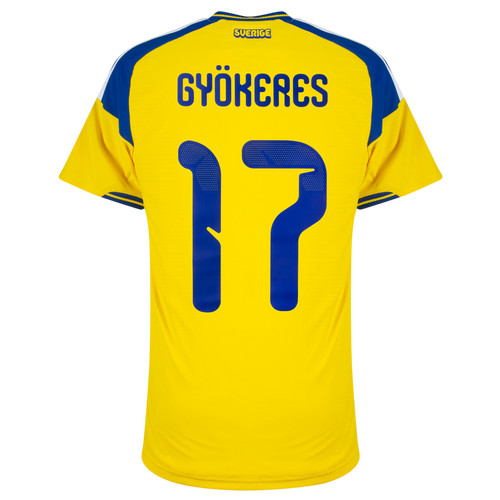 Sweden GYÖKERES #17 Home World Cup 2026 Jersey Player's Version Yellow Men's