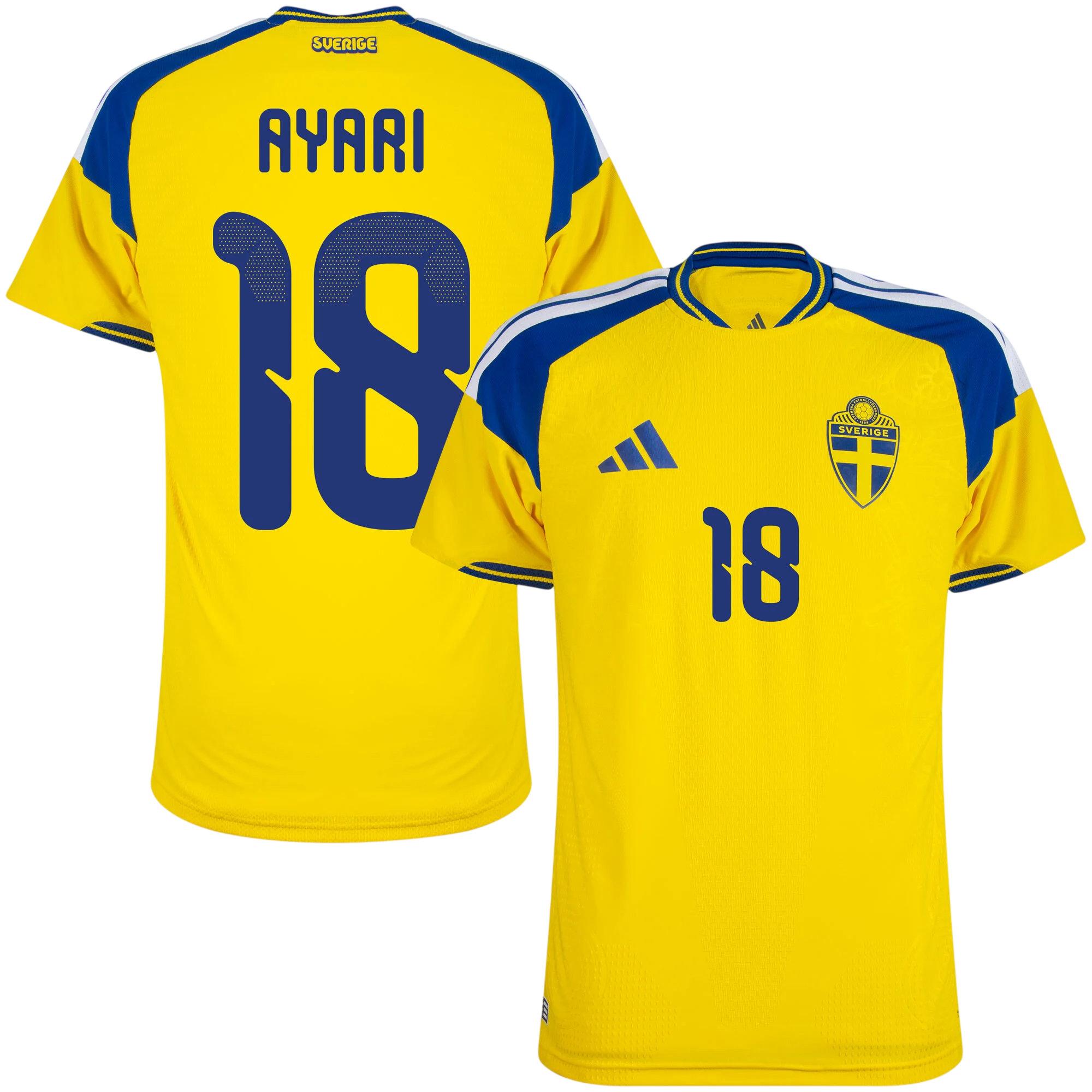 Sweden AYARI #18 Home World Cup 2026 Jersey Player's Version Yellow Men's