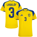 Sweden LINDELÖF #3 Home World Cup 2026 Jersey Player's Version Yellow Men's