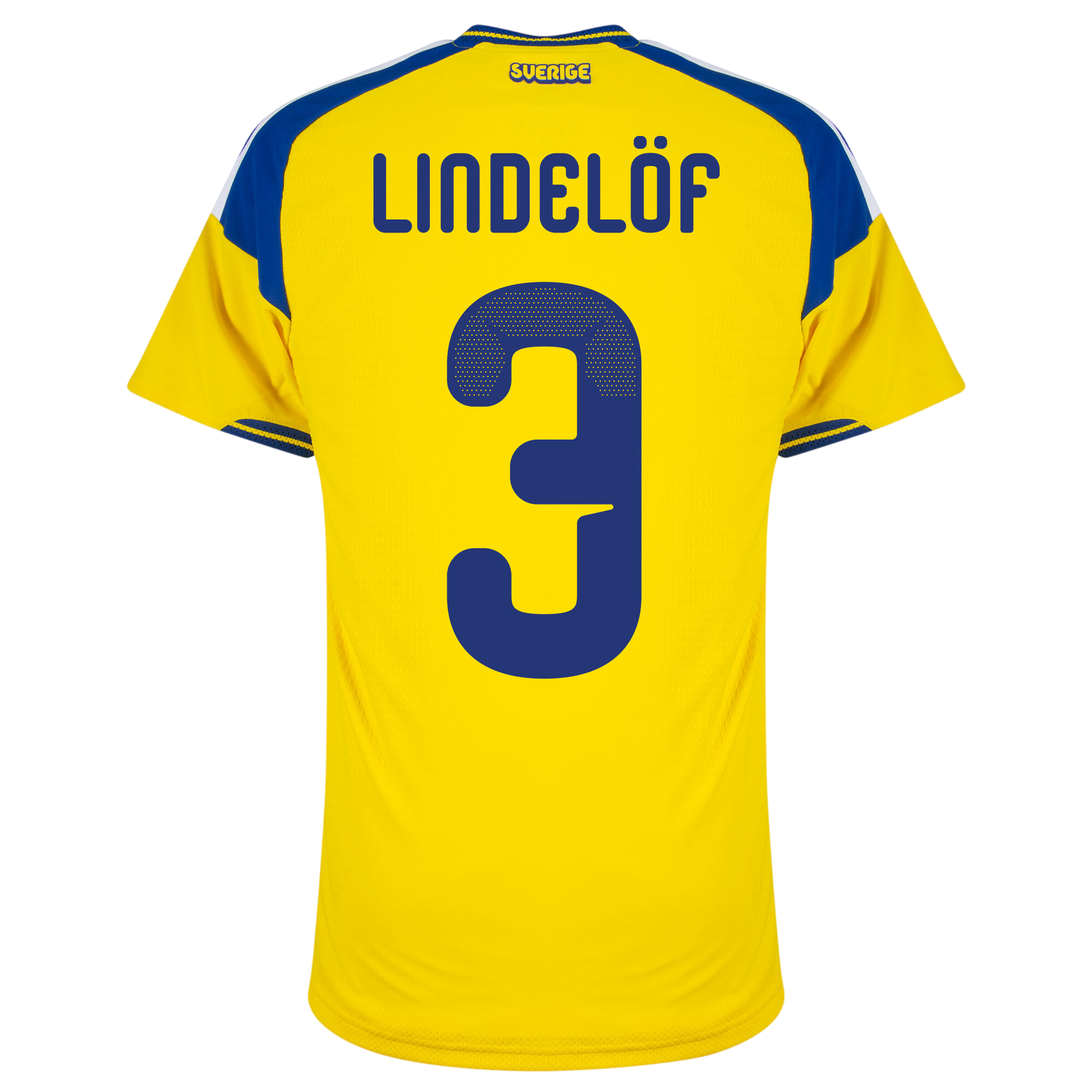 Sweden LINDELÖF #3 Home World Cup 2026 Jersey Player's Version Yellow Men's