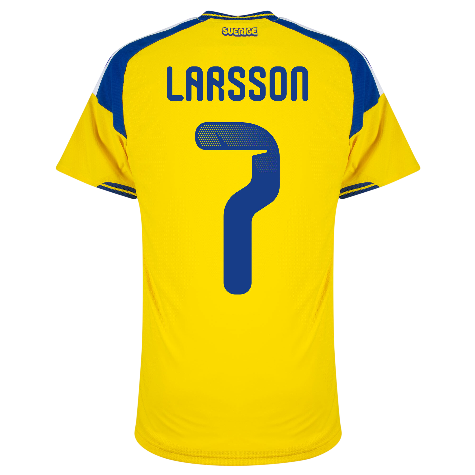 Sweden LARSSON #7 Home World Cup 2026 Jersey Player's Version Yellow Men's