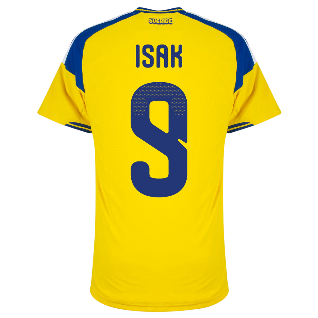 Sweden ISAK #9 Home World Cup 2026 Jersey Player's Version Yellow Men's