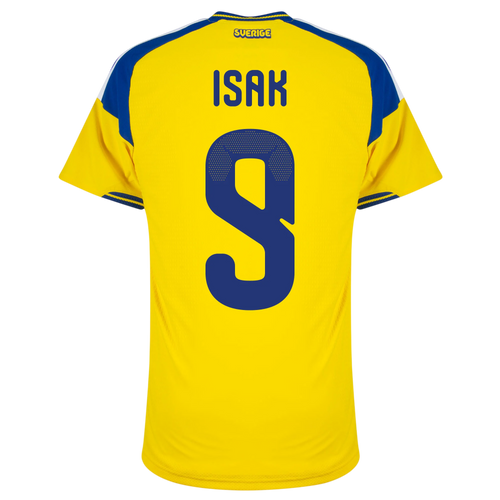 Sweden ISAK #9 Home World Cup 2026 Jersey Player's Version Yellow Men's