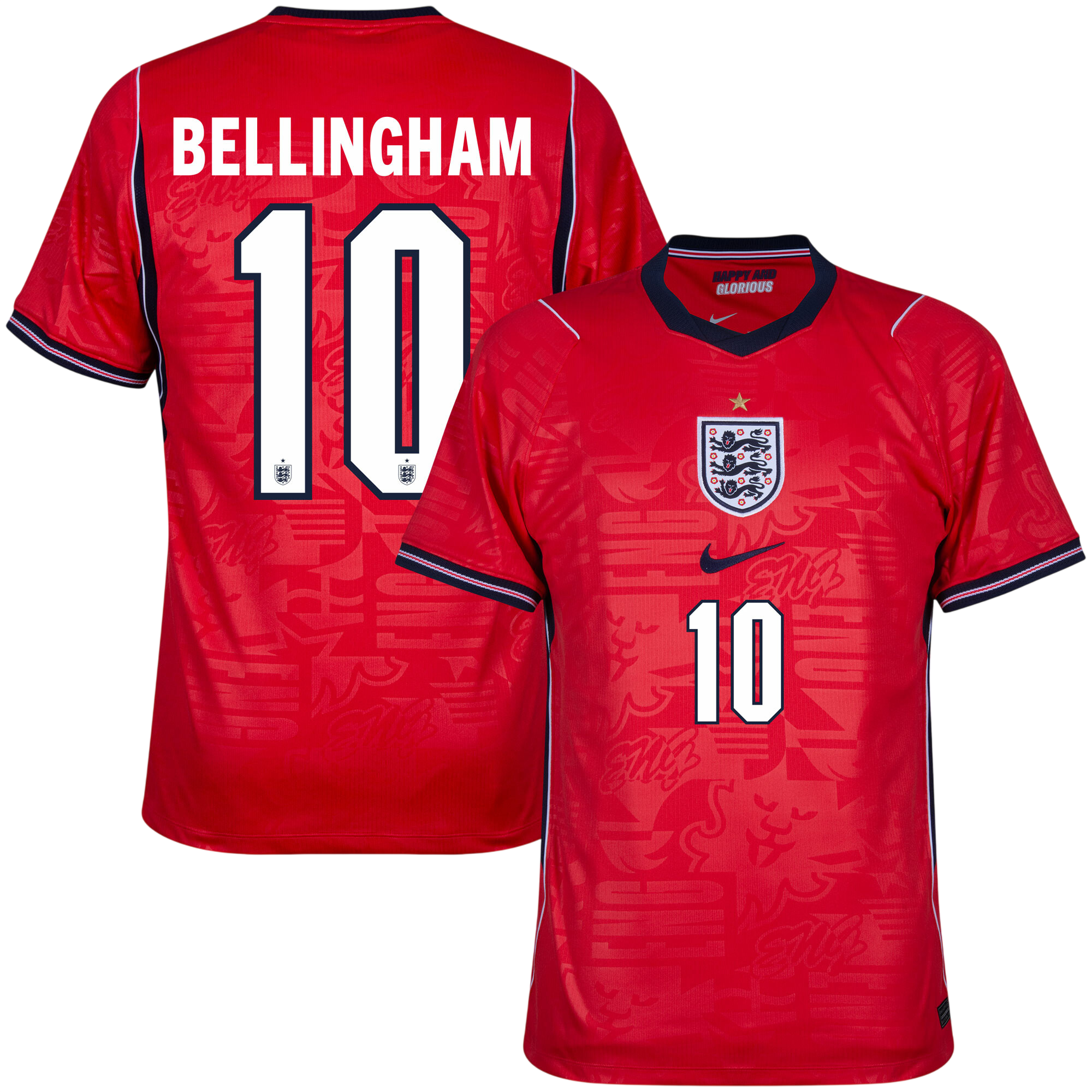 England BELLINGHAM #10 Away World Cup 2026 Jersey Red Men's