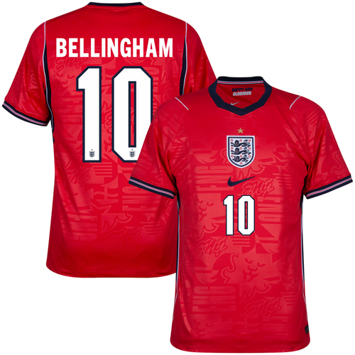 England BELLINGHAM #10 Away World Cup 2026 Jersey Red Men's