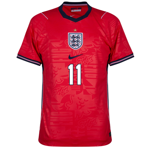 England RASHFORD #11 Away World Cup 2026 Jersey Red Men's
