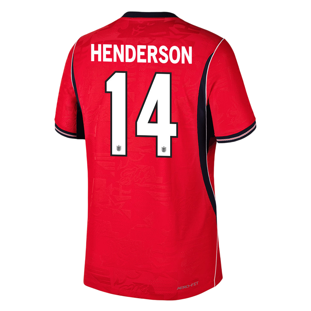 England HENDERSON #14 Away World Cup 2026 Jersey Red Men's