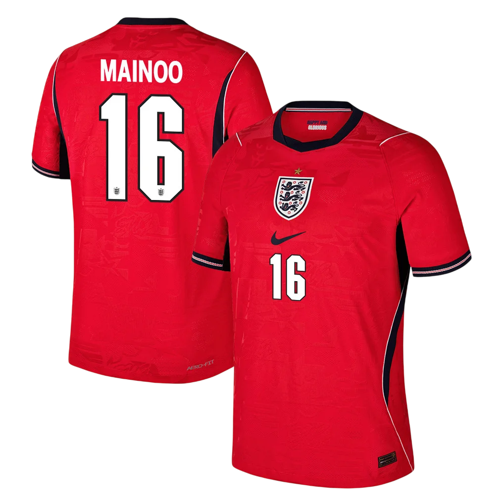England MAINOO #16 Away World Cup 2026 Jersey Red Men's