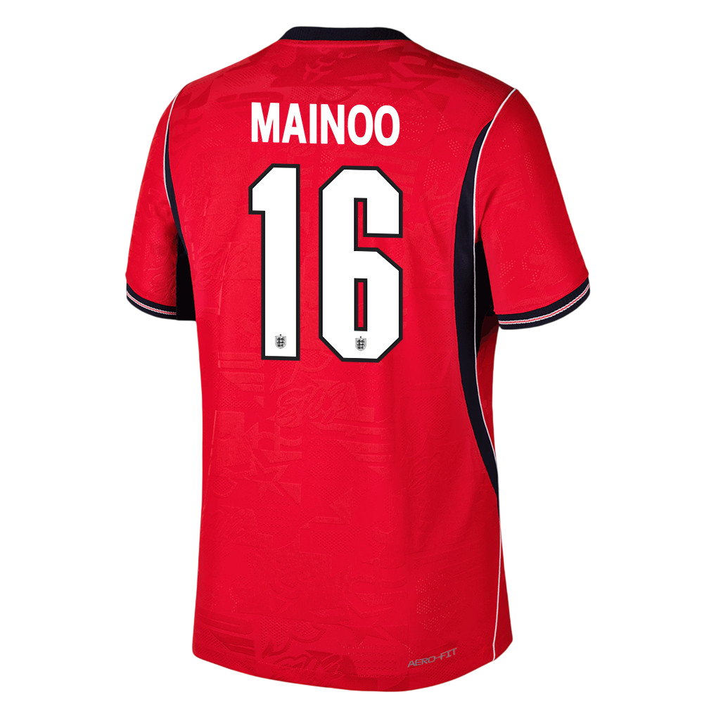 England MAINOO #16 Away World Cup 2026 Jersey Red Men's