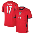 England PHIL FODEN #17 Away World Cup 2026 Jersey Red Men's