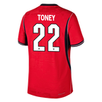 England TONEY #22 Away World Cup 2026 Jersey Red Men's