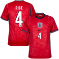 England DECLAN RICE #4 Away World Cup 2026 Jersey Red Men's