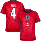 England DECLAN RICE #4 Away World Cup 2026 Jersey Red Men's