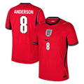England ANDERSON #8 Away World Cup 2026 Jersey Red Men's