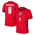 England ANDERSON #8 Away World Cup 2026 Jersey Red Men's