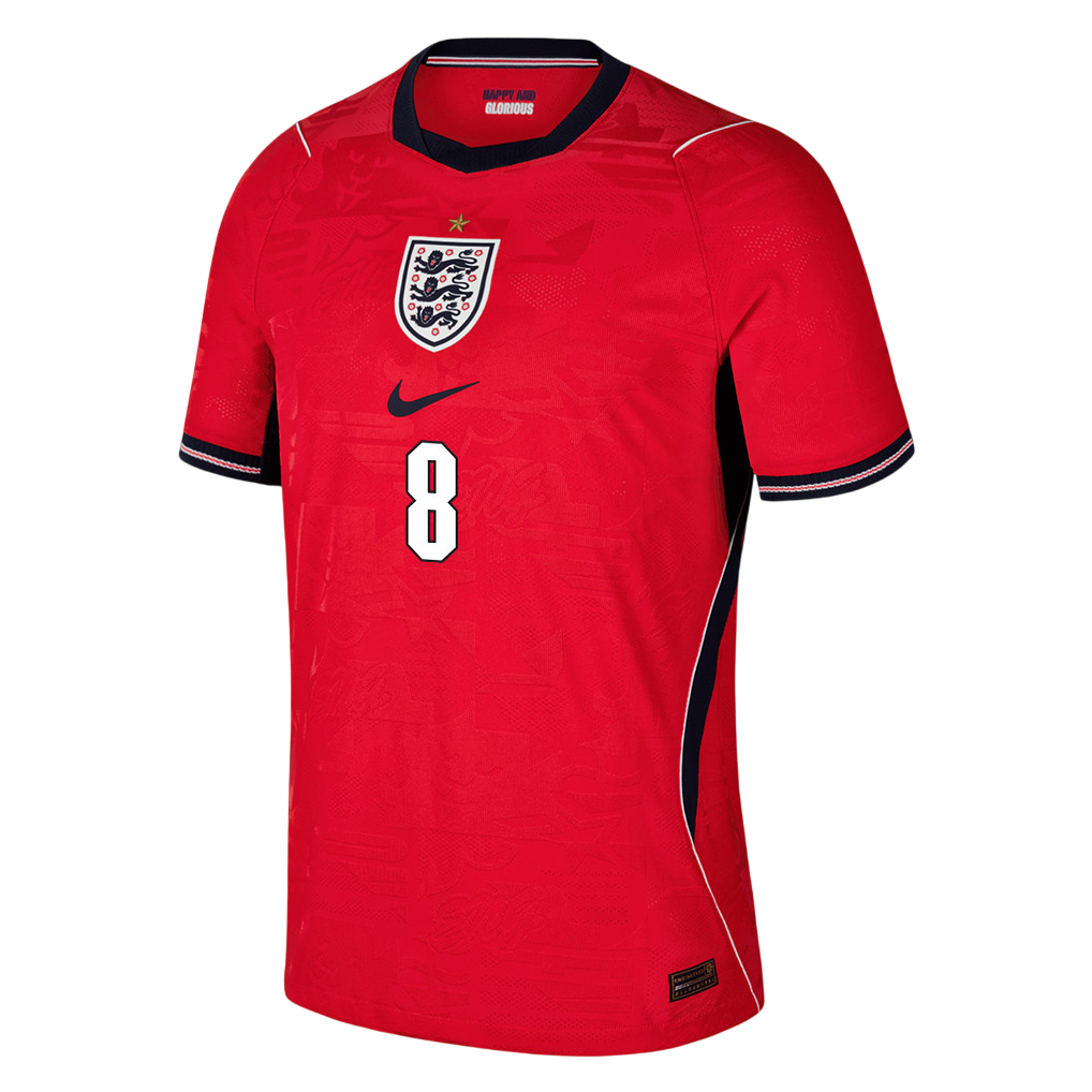 England ANDERSON #8 Away World Cup 2026 Jersey Red Men's