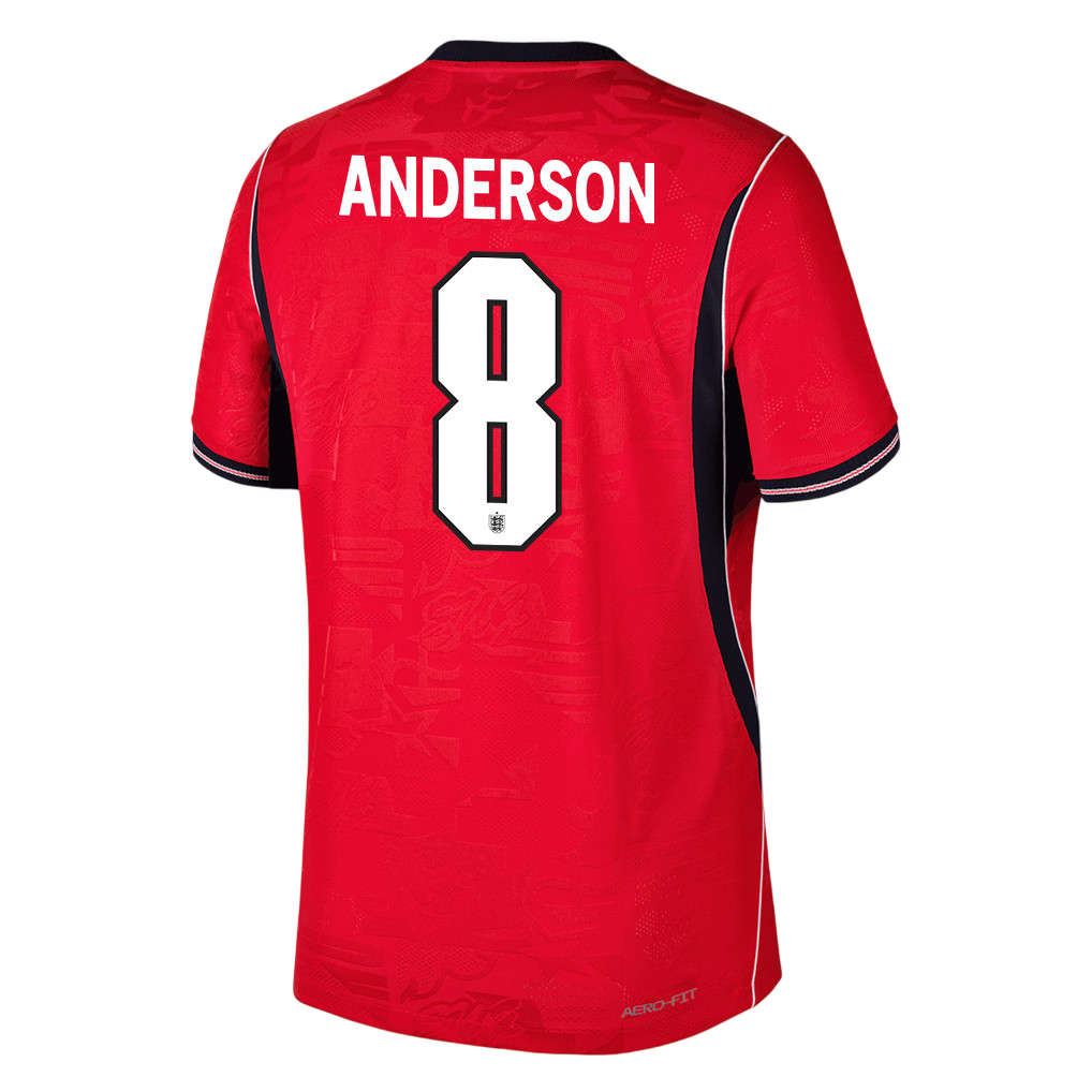 England ANDERSON #8 Away World Cup 2026 Jersey Red Men's