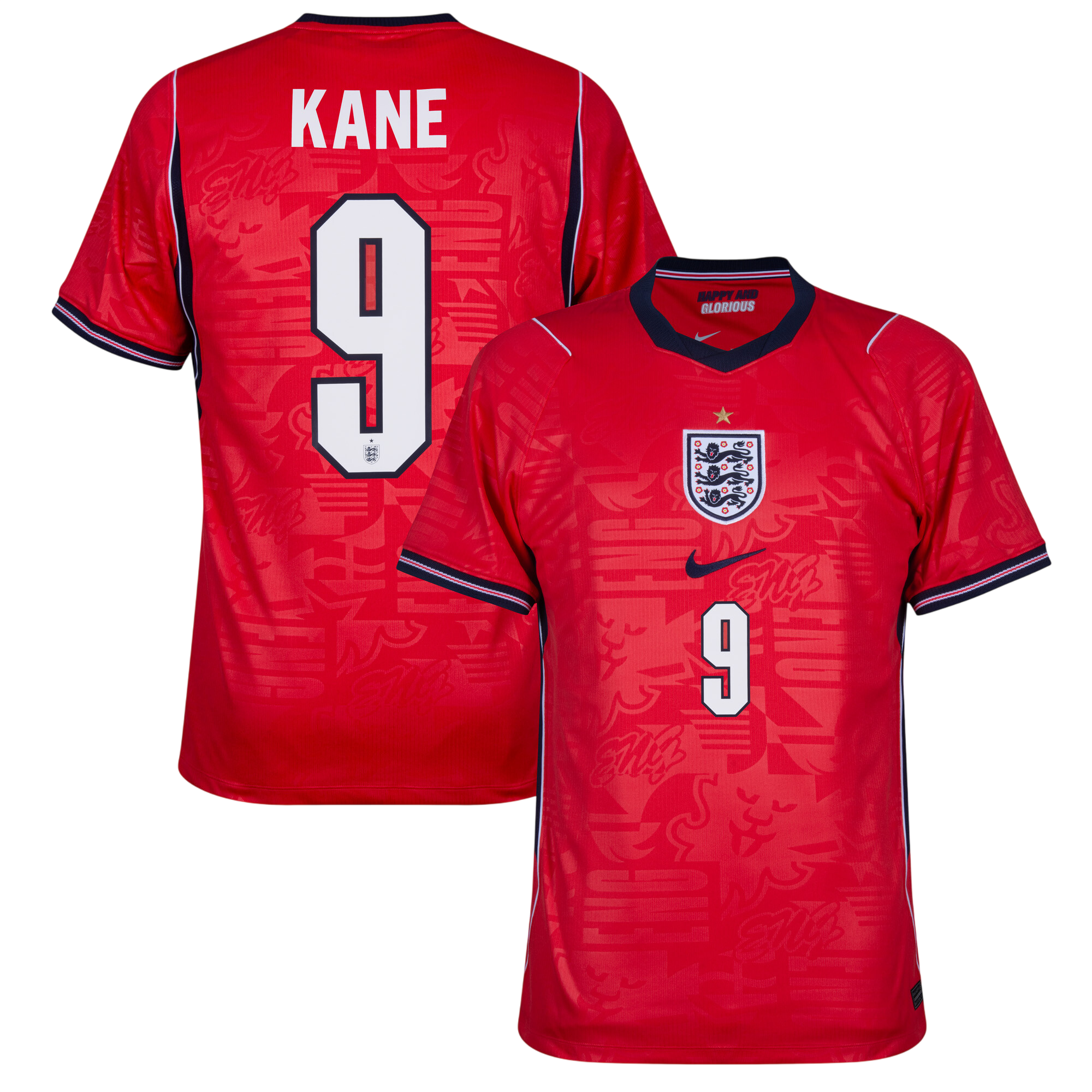 England HARRY KANE #9 Away World Cup 2026 Jersey Red Men's