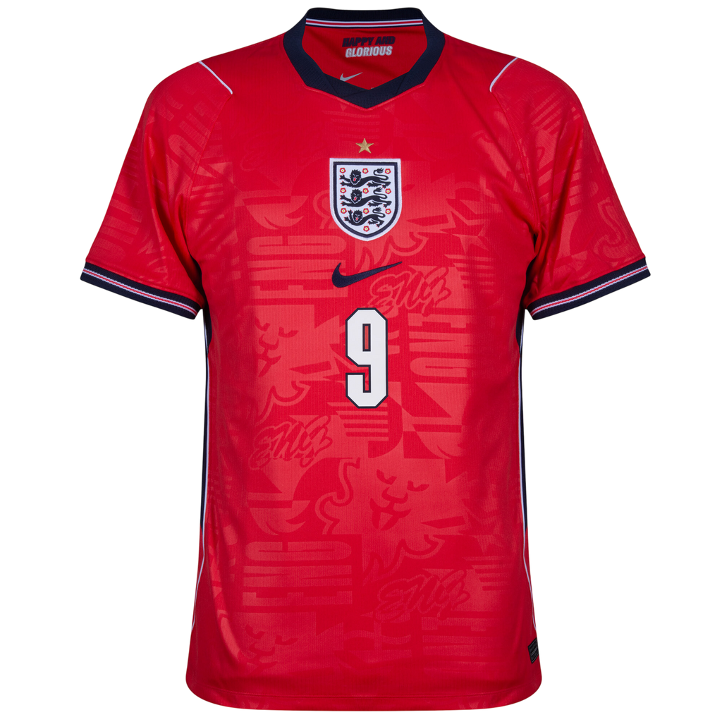England HARRY KANE #9 Away World Cup 2026 Jersey Red Men's