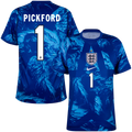 England PICKFORD #1 World Cup 2026 Goalkeeper Jersey Blue Men's