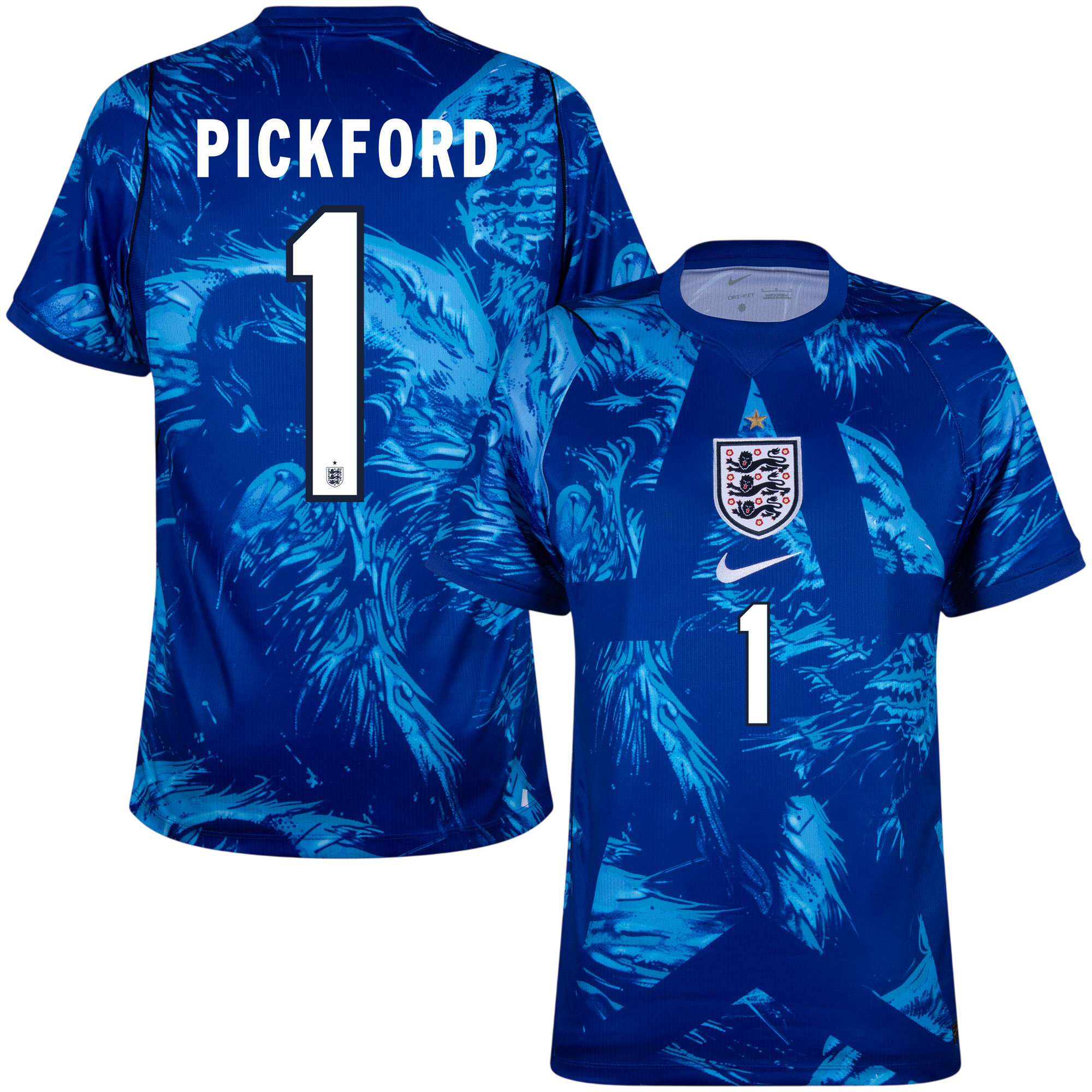 England PICKFORD #1 World Cup 2026 Goalkeeper Jersey Blue Men's