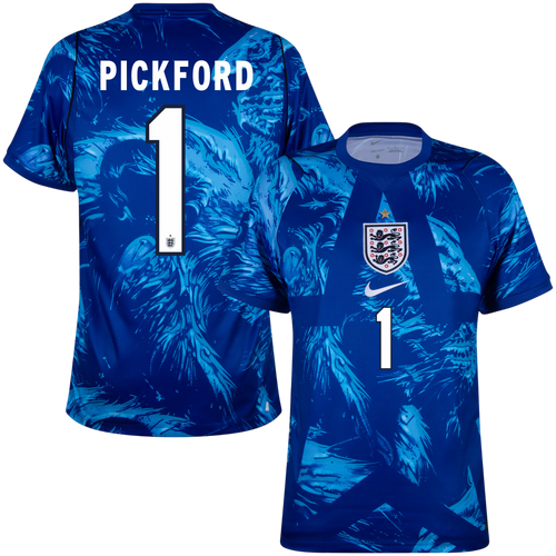 England PICKFORD #1 World Cup 2026 Goalkeeper Jersey Blue Men's