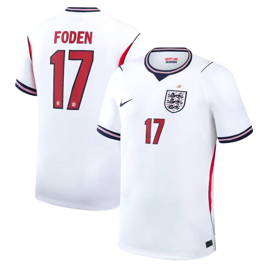 England PHIL FODEN #17 Home World Cup 2026 Jersey White Men's